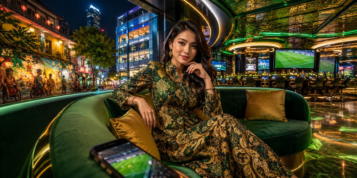 Pengguna Pulau Pinang berbaju batik menggunakan aplikasi kasino mudah alih jdl688